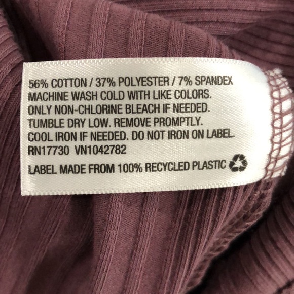 A NEW DAY PURPLE 1/2 BITTON RIBBED TANK (L) - Picture 6 of 6